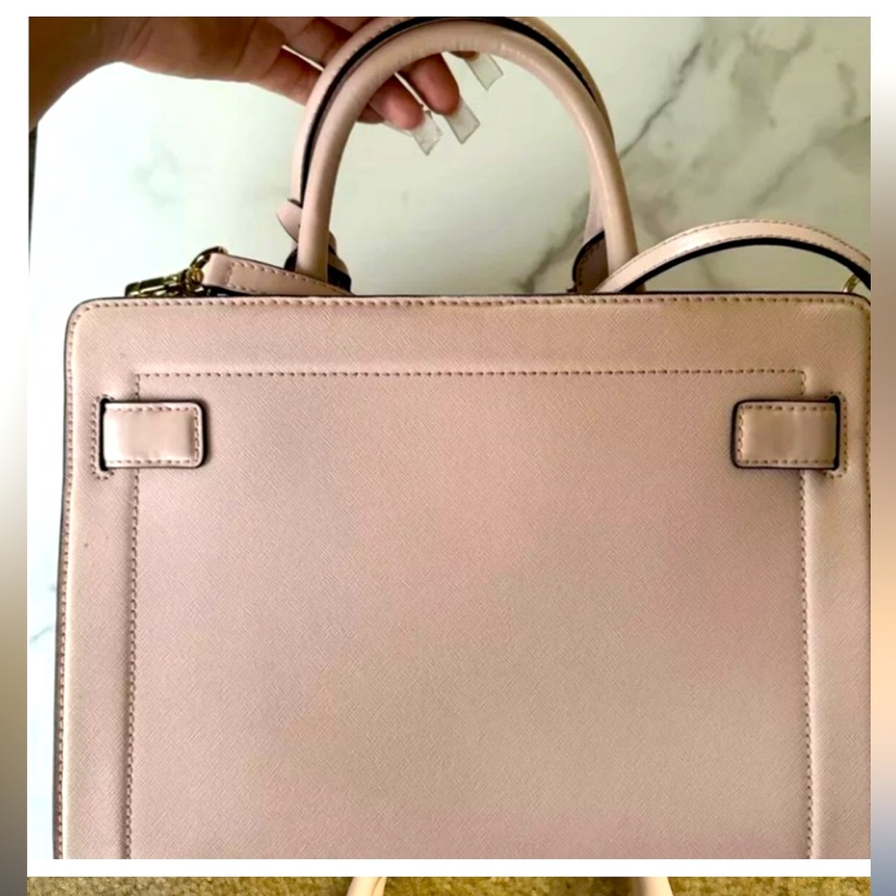 NWT Michael Kors Rayne satchel Elegant blush Pink Handbag w feet. New never used - Picture 3 of 12